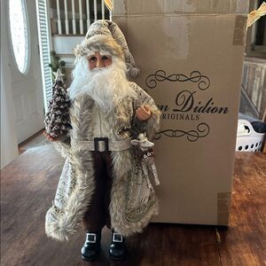 Karen Didion Originals Woodland Glimmer Santa 18” Tall